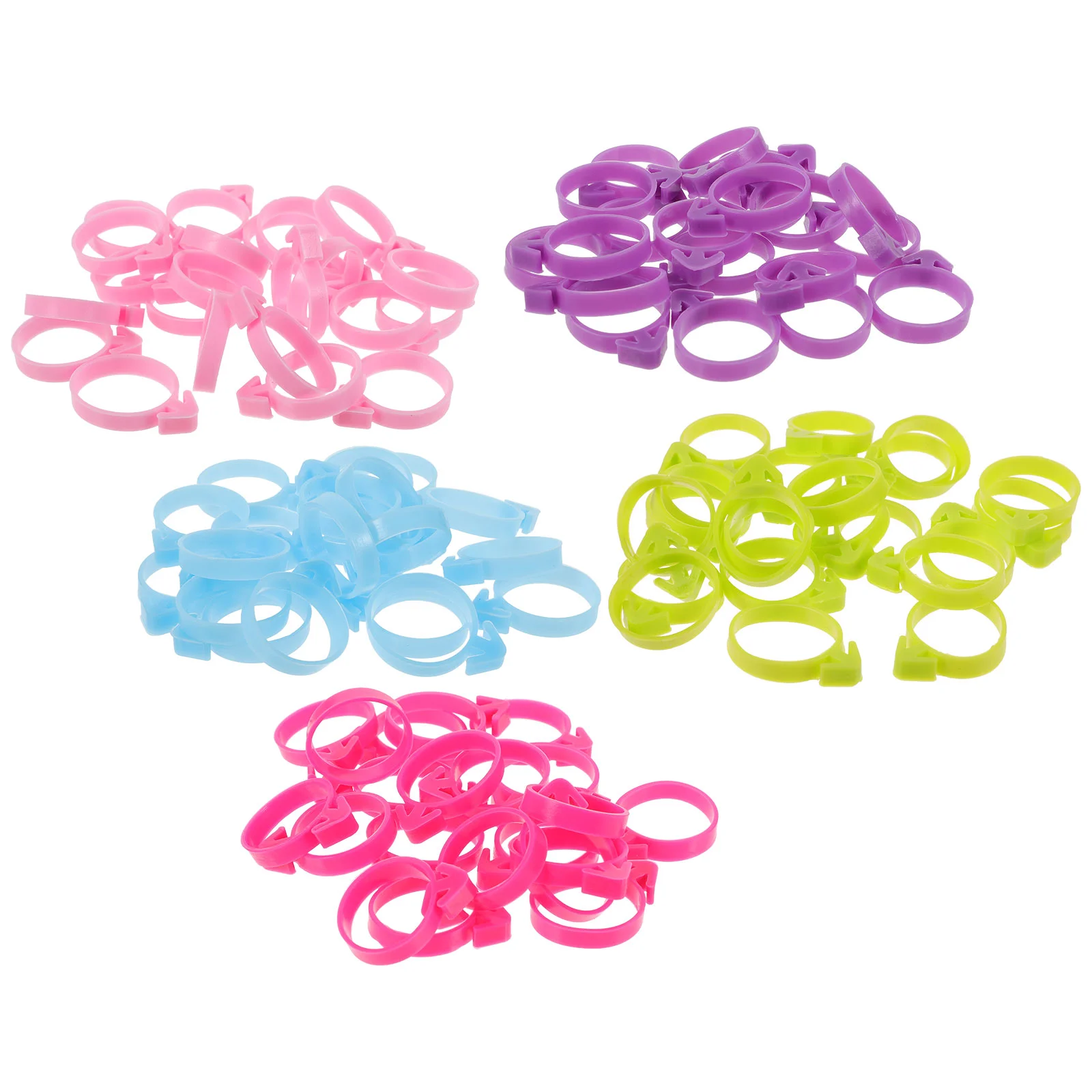 ربطات معجنات بلورية للتثليج ، مشابك حلقية لتثبيت الأكياس البلاستيكية ، قابلة لإعادة الاستخدام ، من من نوع cupcake