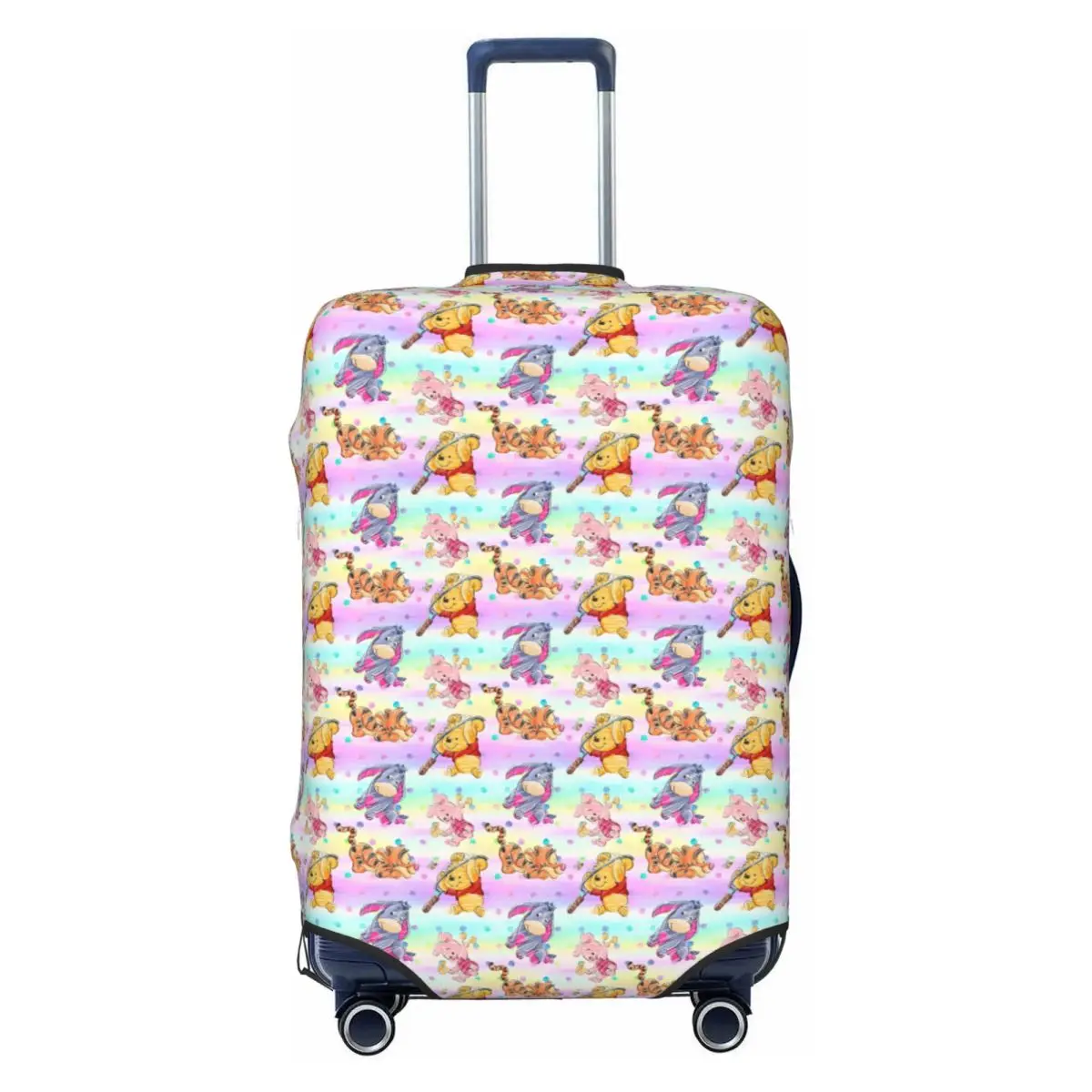 

Custom Winnie Pooh Yellow Bear Travel Luggage Cover Elastic Kawaii Cartoon Suitcase Cover Protector Fit 18-32 Inch