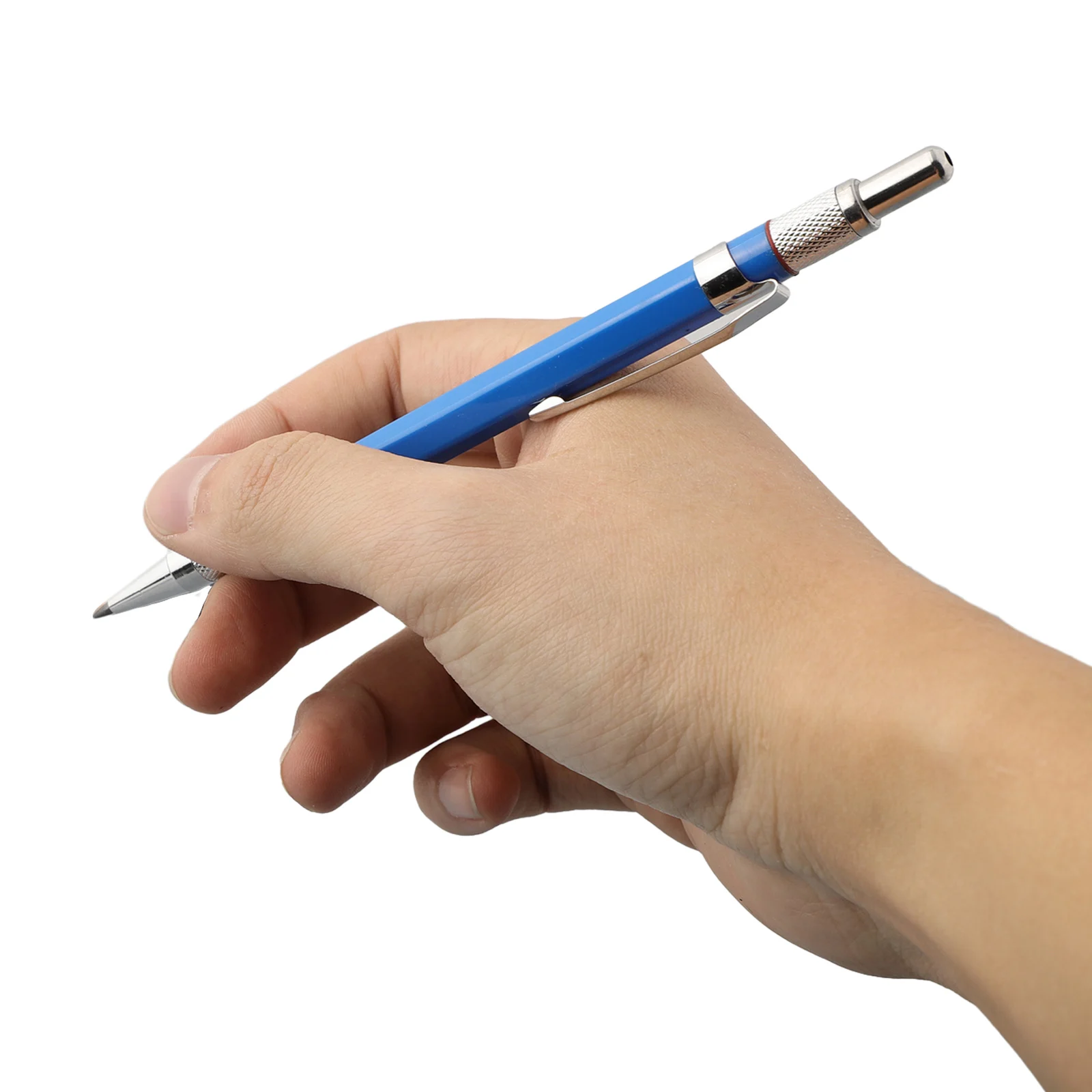 

Silver Streak Welders Pencil With 12 Pcs Round Silver Refills Metal Marker High Quality Mechanical Pencil 12 * Refills Kit