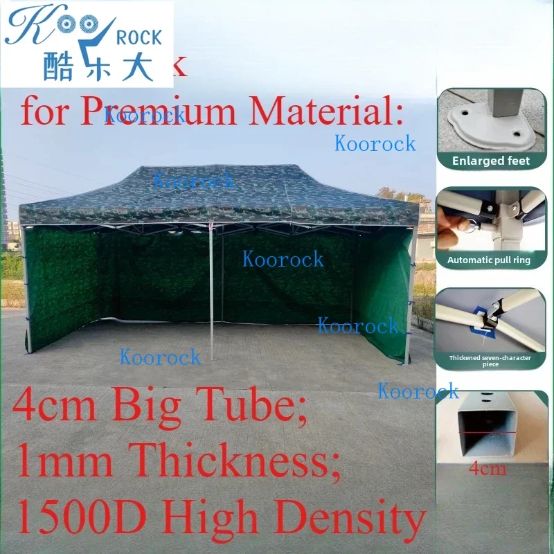 Collapsible Commercial Grade Outdoor Canopy Tent with Waterproof Cover, Sun Shade Awning and Large Umbrella