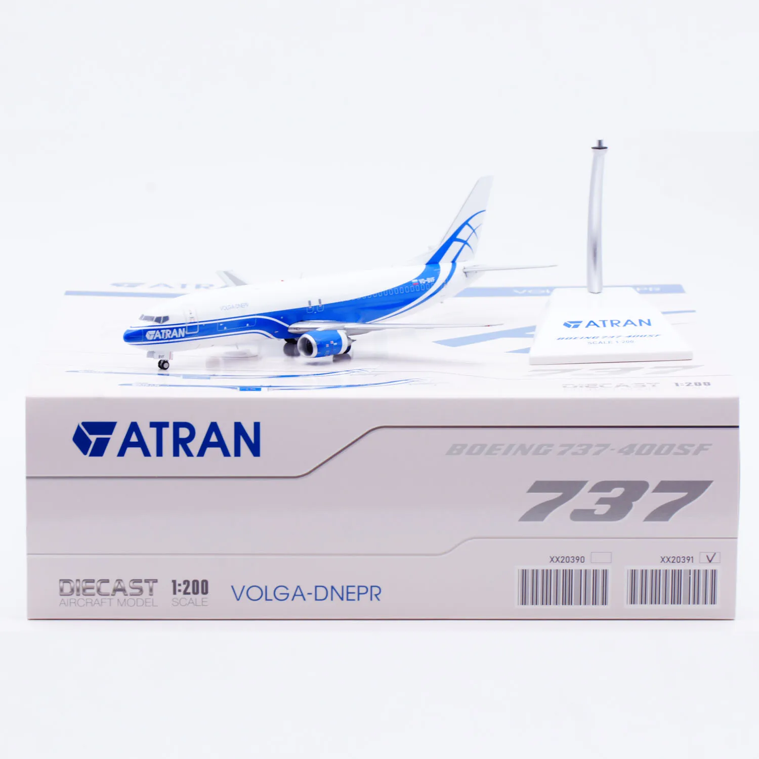 

XX20391 Коллекционный самолет из сплава JC Wings 1:200 ATRAN Aviatrans Cargo Airlines Boeing B737-400(SF) Литая под давлением модель самолета VQ-BVF