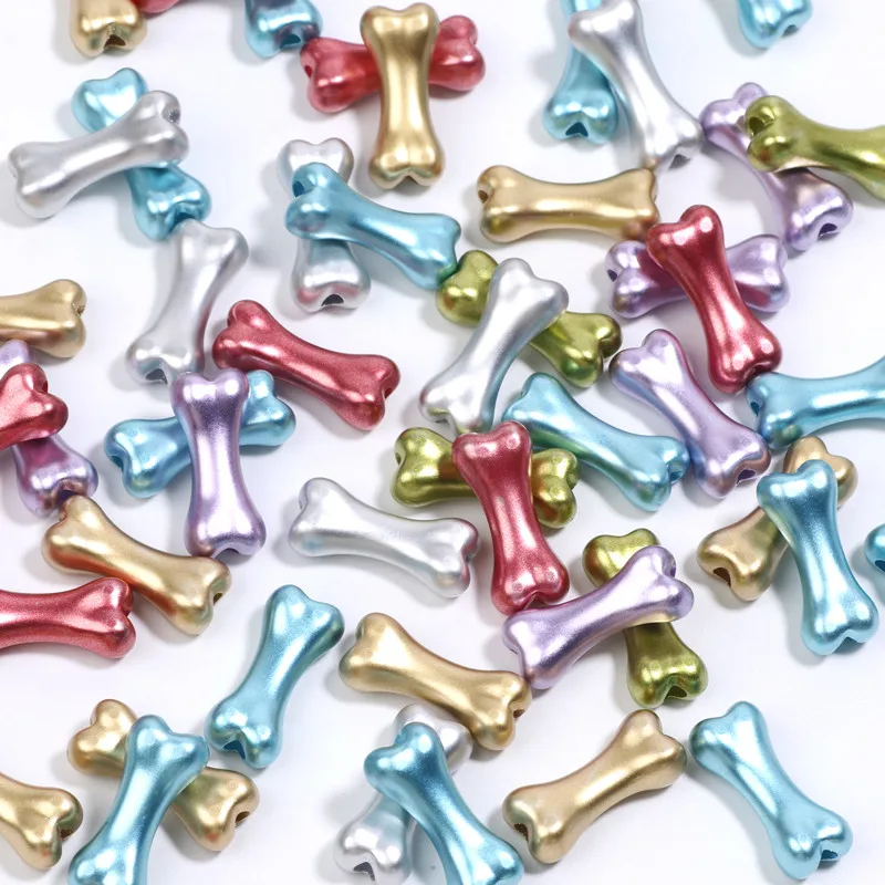 10 Stück 20 mm bunte Knochenform Acrylperlen Charms lose Perlen für Schmuckherstellung Diy Armband Halskette Ohrringe Zubehör