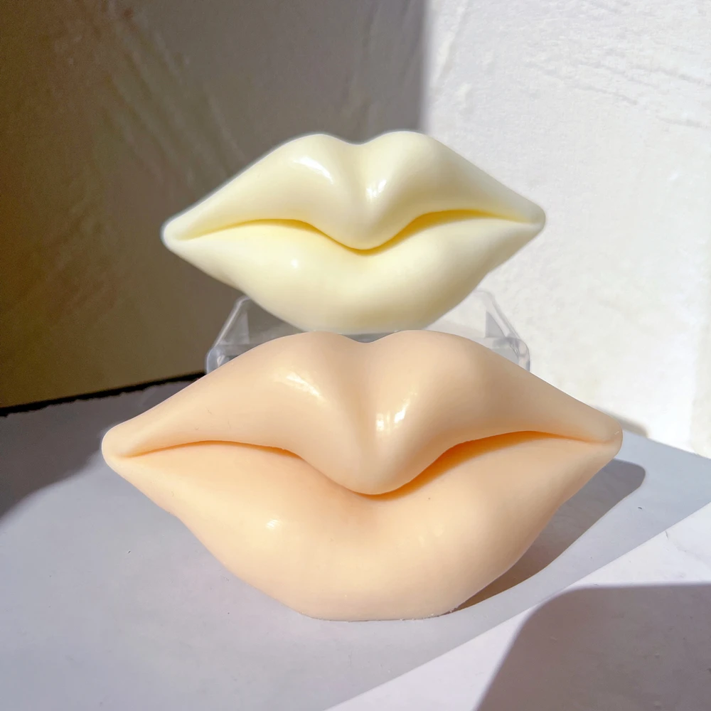 

Human Body Artistic Kiss Lip Mouth Silicone Candle Mold Facial Features Mouth Aroma Wax Mould Lips Candles Silicone Mold