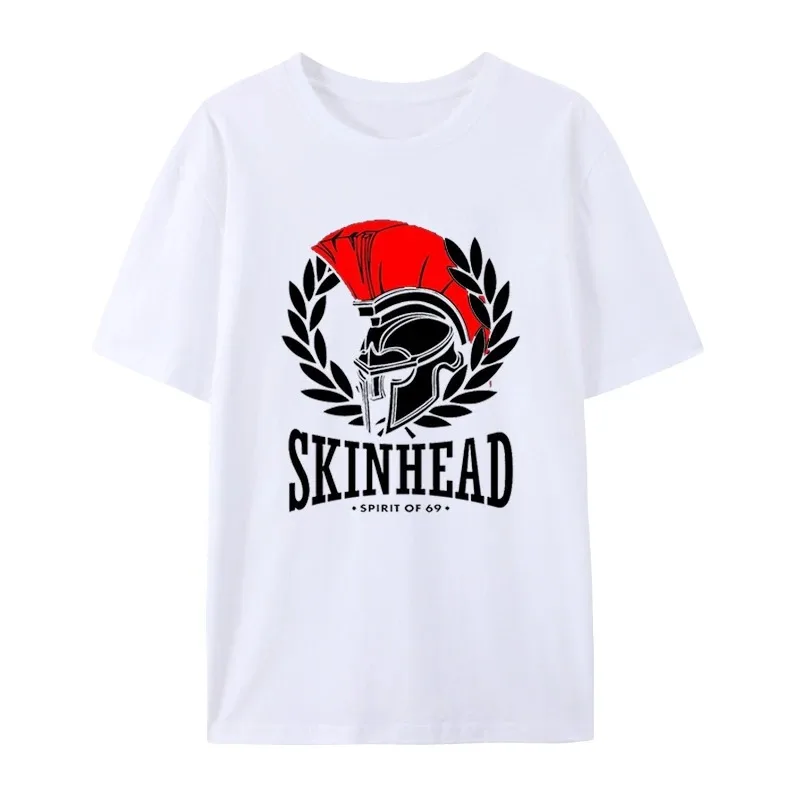 2024 New Arrival Skinhead Slogan Vintage T-shirt Design Mainland China Short Casual O-Neck Harajuku Oversized T Shirt