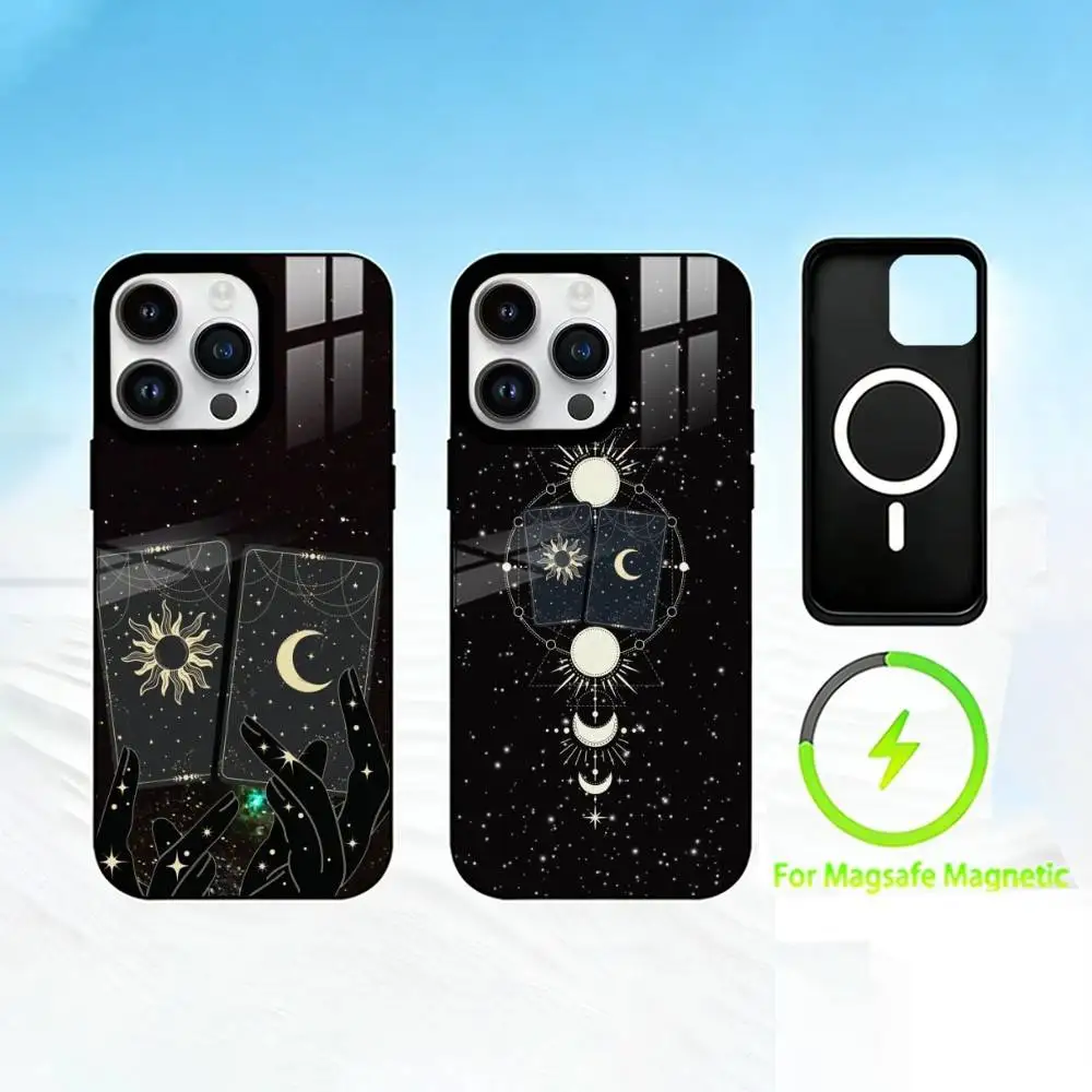 

Чехол для телефона A-astrology для iPhone 17 16 15 14 13 12 Pro Max Plus с зеркальной беспроводной магнитной крышкой