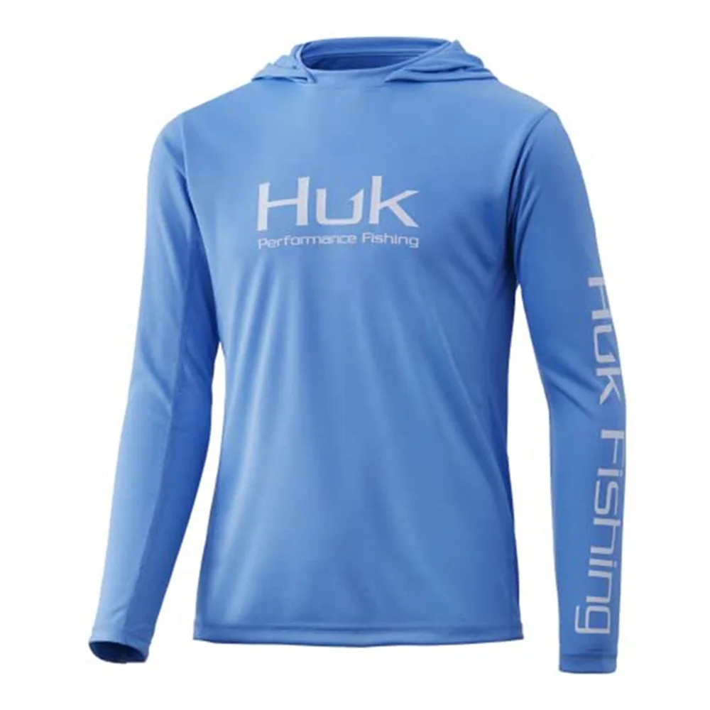 

HUK Fishing Shirt Mens Long Sleeve Outdoor UV Performance fishing Clothing Upf Fishing Tops Sunscreen Breathable Anti Mosquito