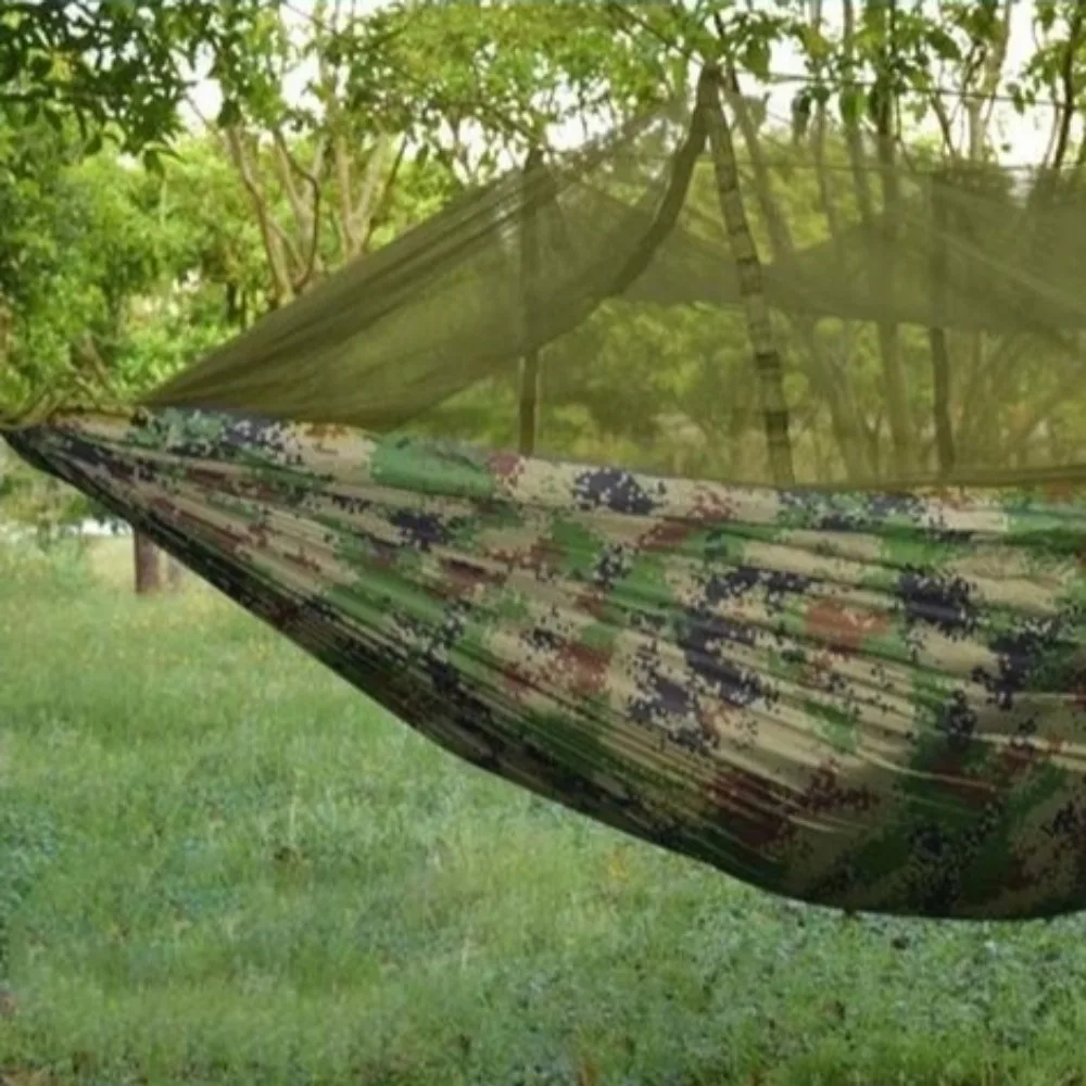 Outdoor Mosquito Net Hammock Portable Camping Leisure Mosquito Net Hammocks Garden Travel Tourist Nylon Fabric Hammock Swing image 6
