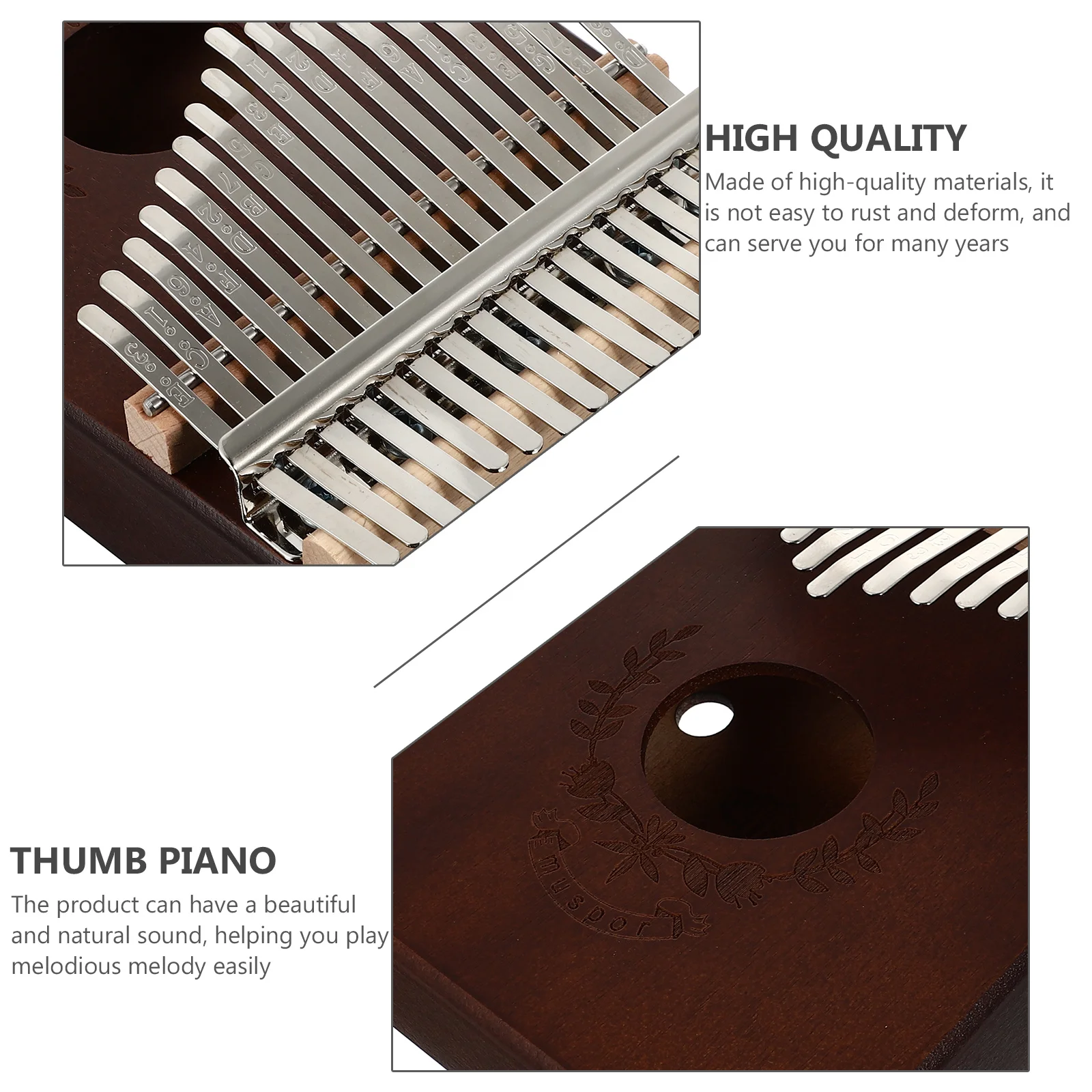 

1Set Kalimba Finger Piano Durable Portable Thumb Piano Beginner Creative Music Instrument Mini Lightweight Small Home Outdoor