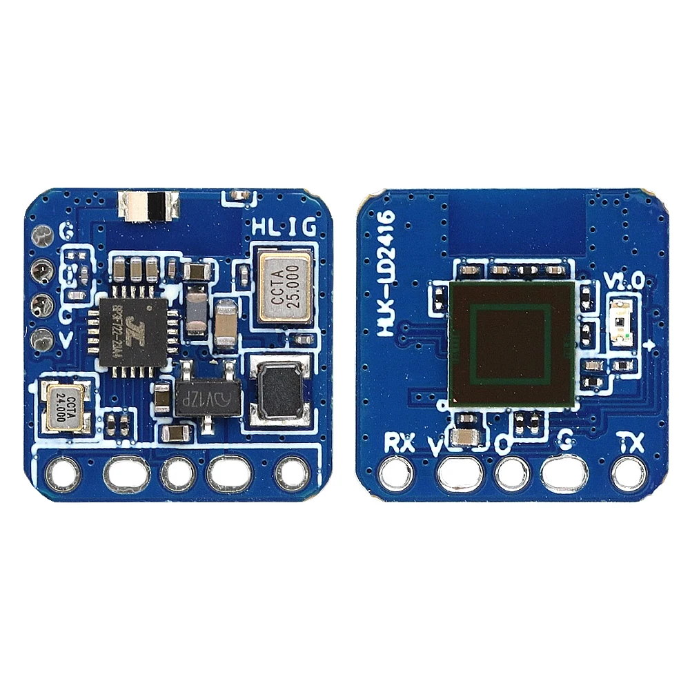 LD2416 Radar BLE Human Presence Sensor Module UART IO Level Output 24GHz ISM Band 7.5m Sensing Distance AIP Chip Antenna 5PIN