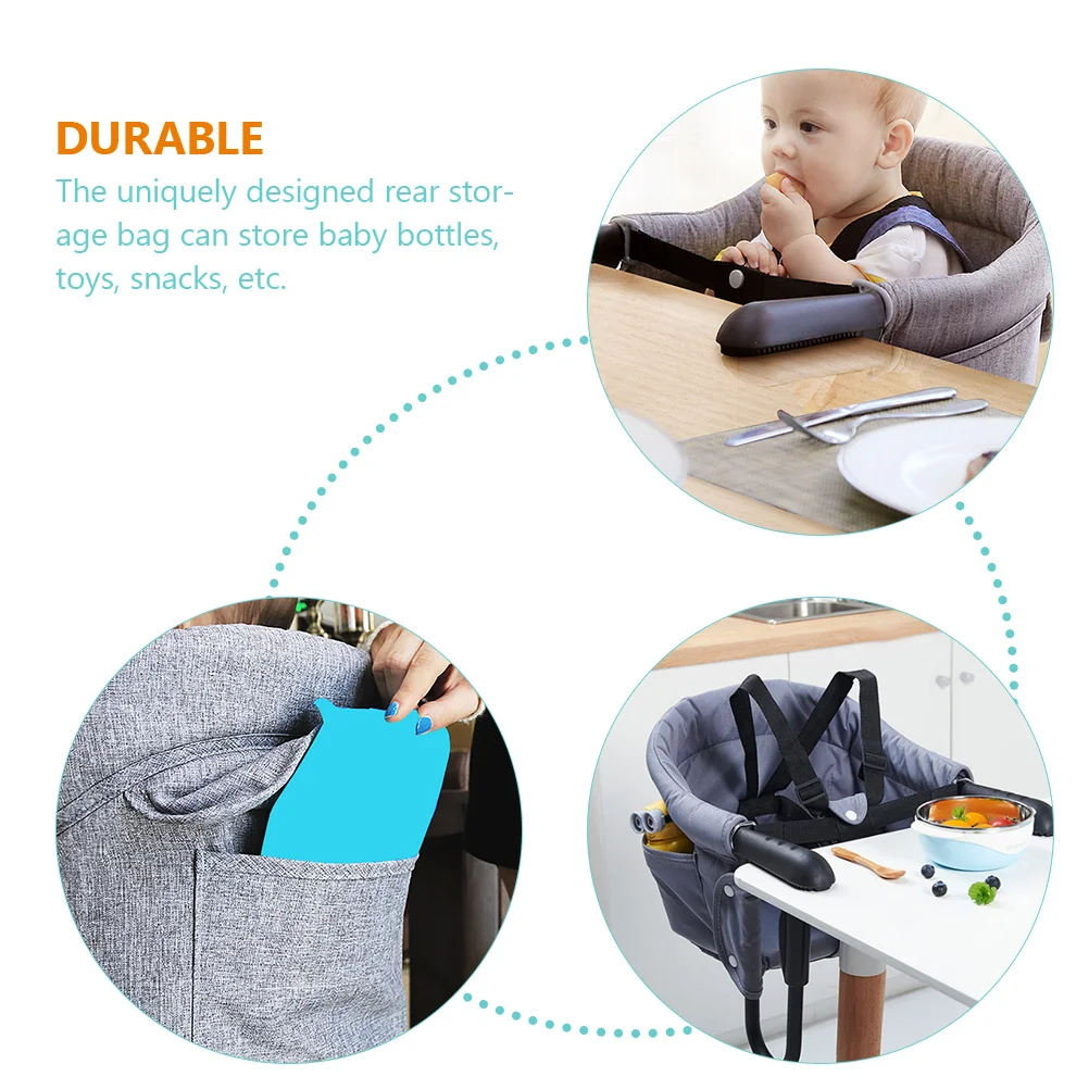 Baby Dining Table and Chairs Portable Fast Clip on High Hook Plastic Oxford Cloth Feeding Seats