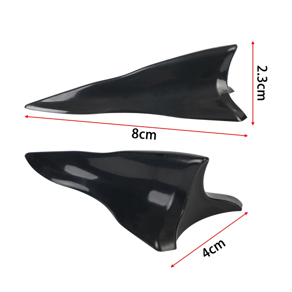 10Pcs Universal PU Rear Roof Shark Fins Spoiler Wing Kit Car Roof Spoiler Bumper Spoiler Shark Fin Diffuser Vortex Generator