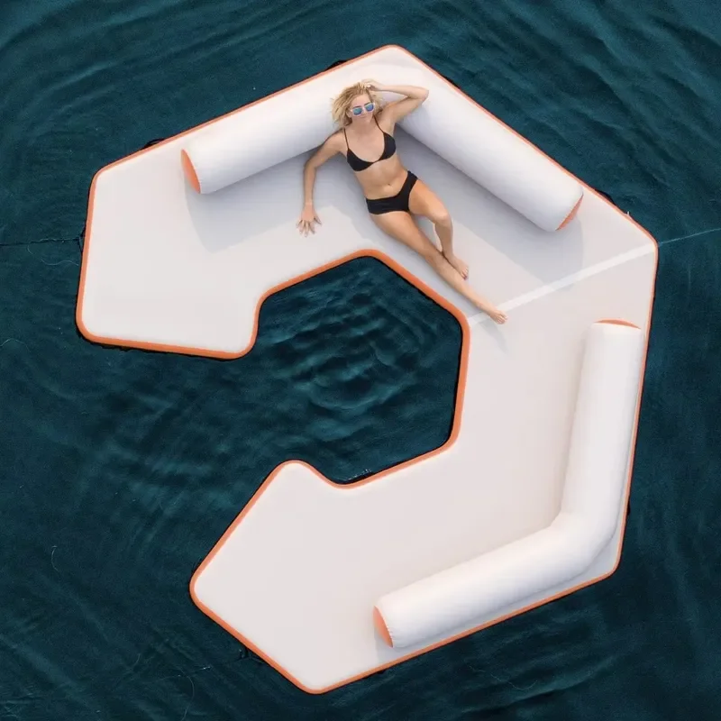 Inflatable Floating Platform Swimming Water Island Jet Ski Dock Mat Material for Sale
