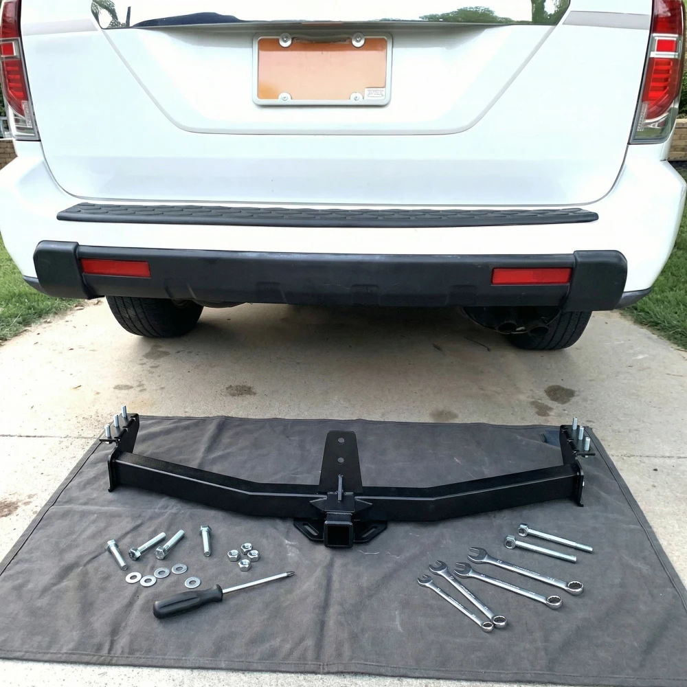 

2'' Class3 Heavy Duty Steel Tow Hitch Receiver with Lock Pin Compatible with 2003-2008 Honda Pilot & 2001-2006 MDX All Models