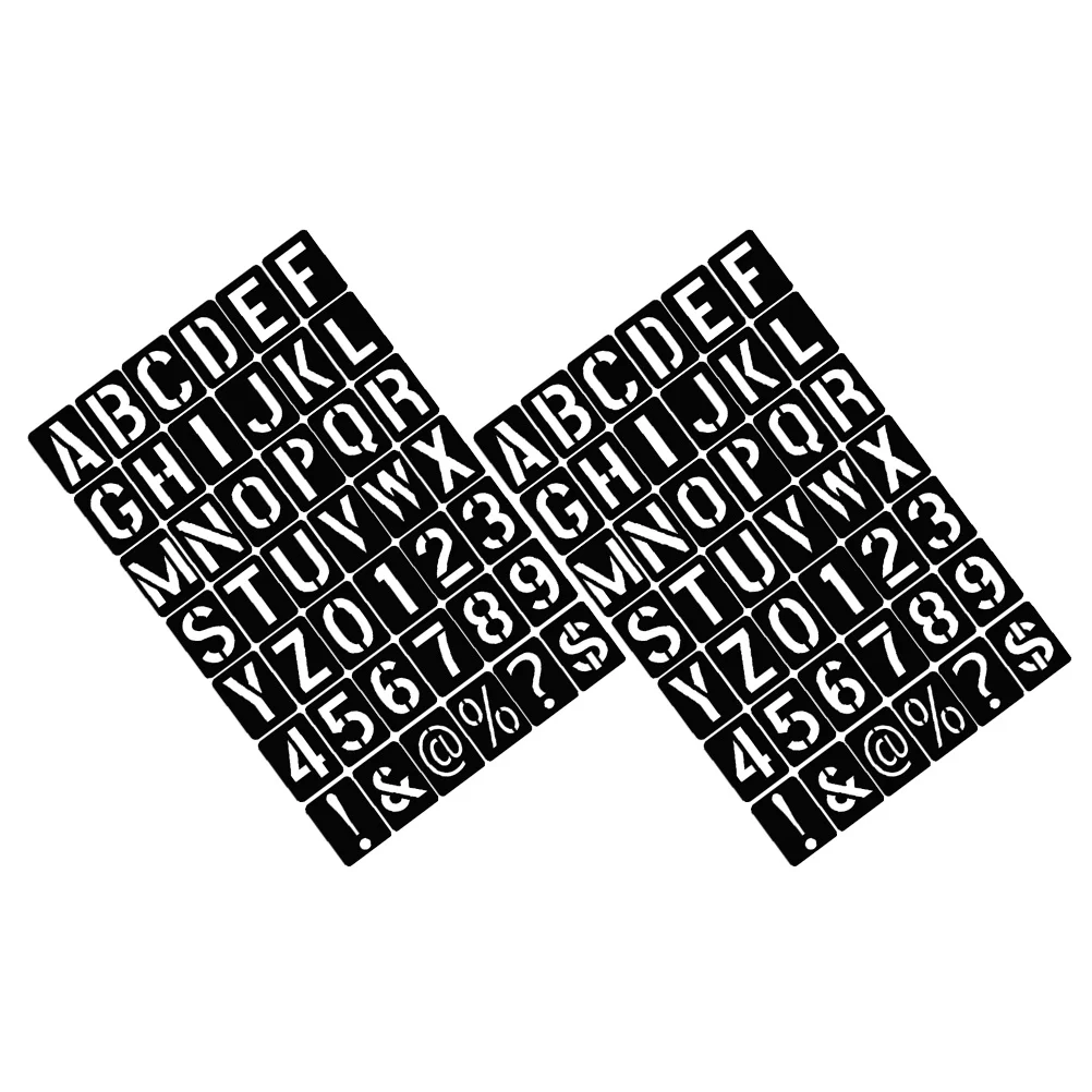 

2Sets Spray Painting Reusable Stencils Plastic Letter Number Symbol Templates for DIY Crafts Art Projects Letter Number Stencils