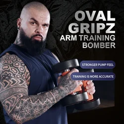 INNSTAR Oval Gripz Weight Lifting Barbell Grips Home Gym Accessories Forearm Muscle Fitness Dumbbell Strength Training Equipment