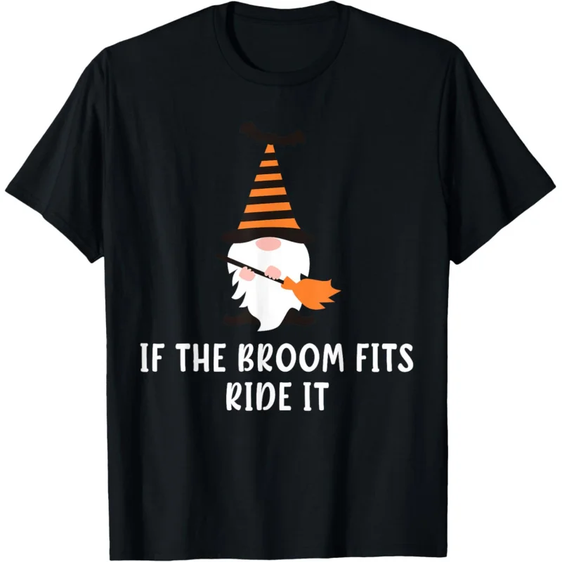 Christmas New Women's Christmas Hat Broom Pattern Design Short Sleeve T-shirt