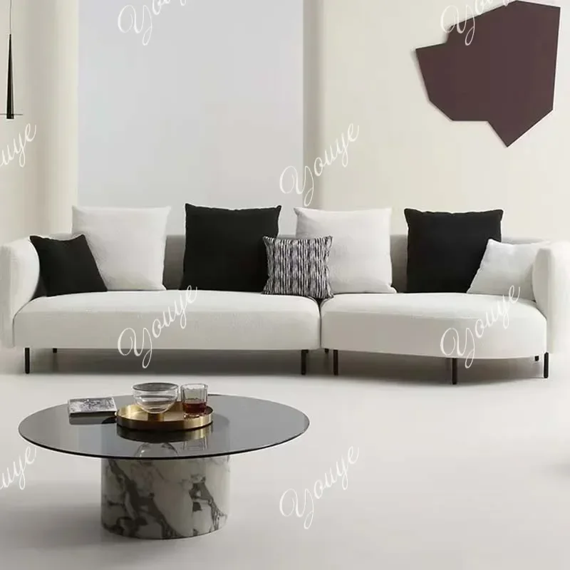 

J Craft Modern Couches Living Room Curved Comfortable Nordic Puffs Sofa Lounge Designer Solid Minimalist Divano Home Furniture