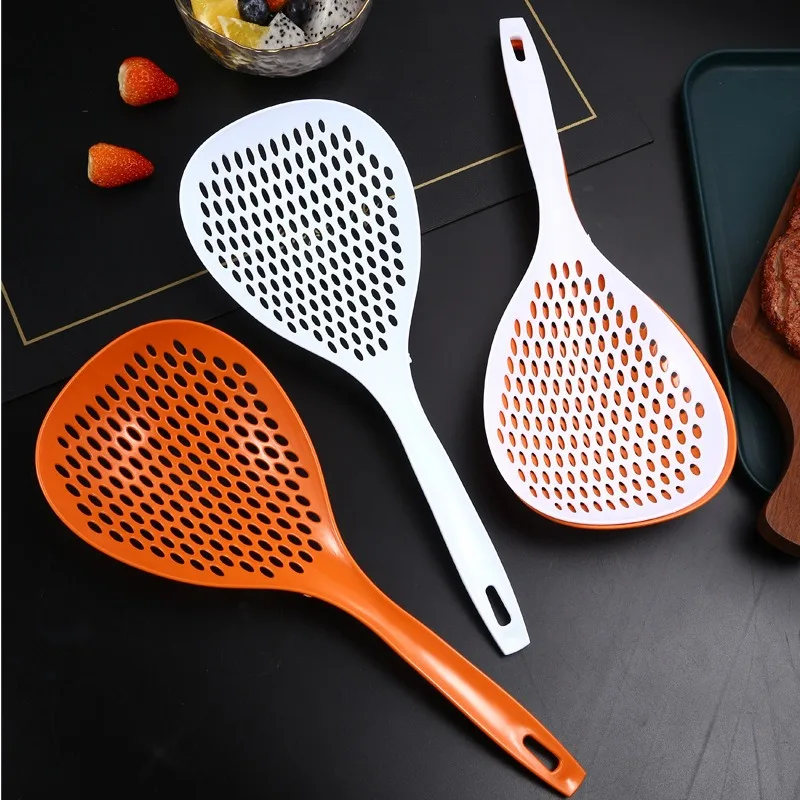 Kitchen Japanese-style household large colander plastic PP drain long handle noodle fishing spoon manufacturer
