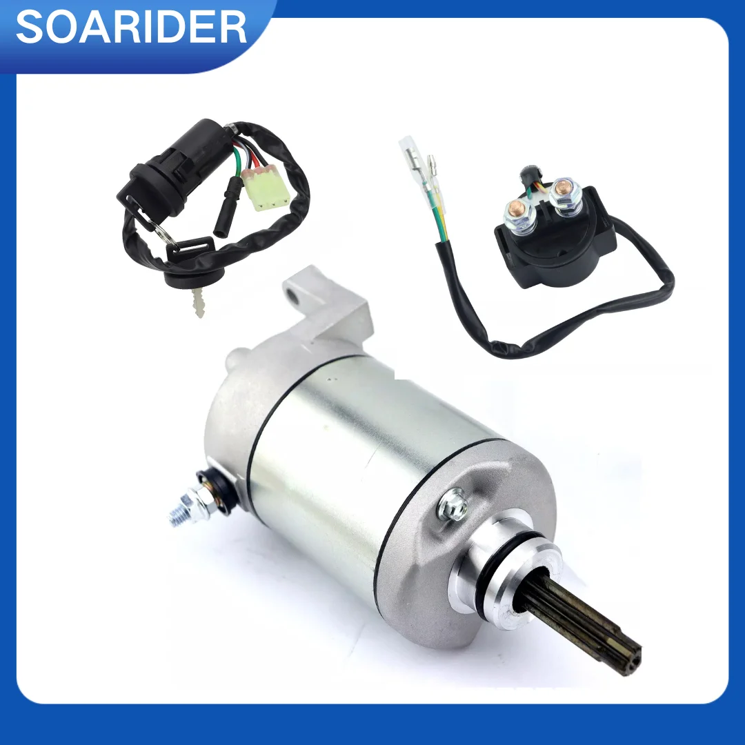 Starter Motor & Relay & Key Switch For Honda ATV Fourtrax 400EX TRX400EX Sportrax 400EX TRX400 1999-2004 31200-HN1-000