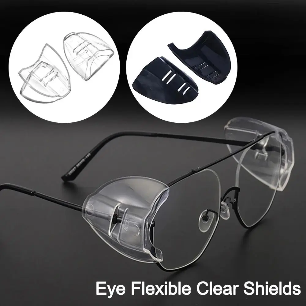 Fashion Eye Flexible Clear Shields Side Safety Goggles Glasses 95% Protection Universal Anti Fog For Women Men