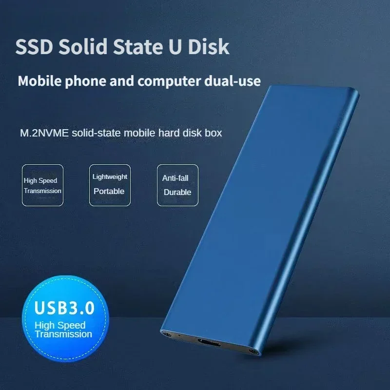 Portable SSD 1TB 2TB External Hard Disk High Speed Solid State Drive USB3.1 Type-C Storage Device for Laptop/Desktop/Mac/PC 64GB