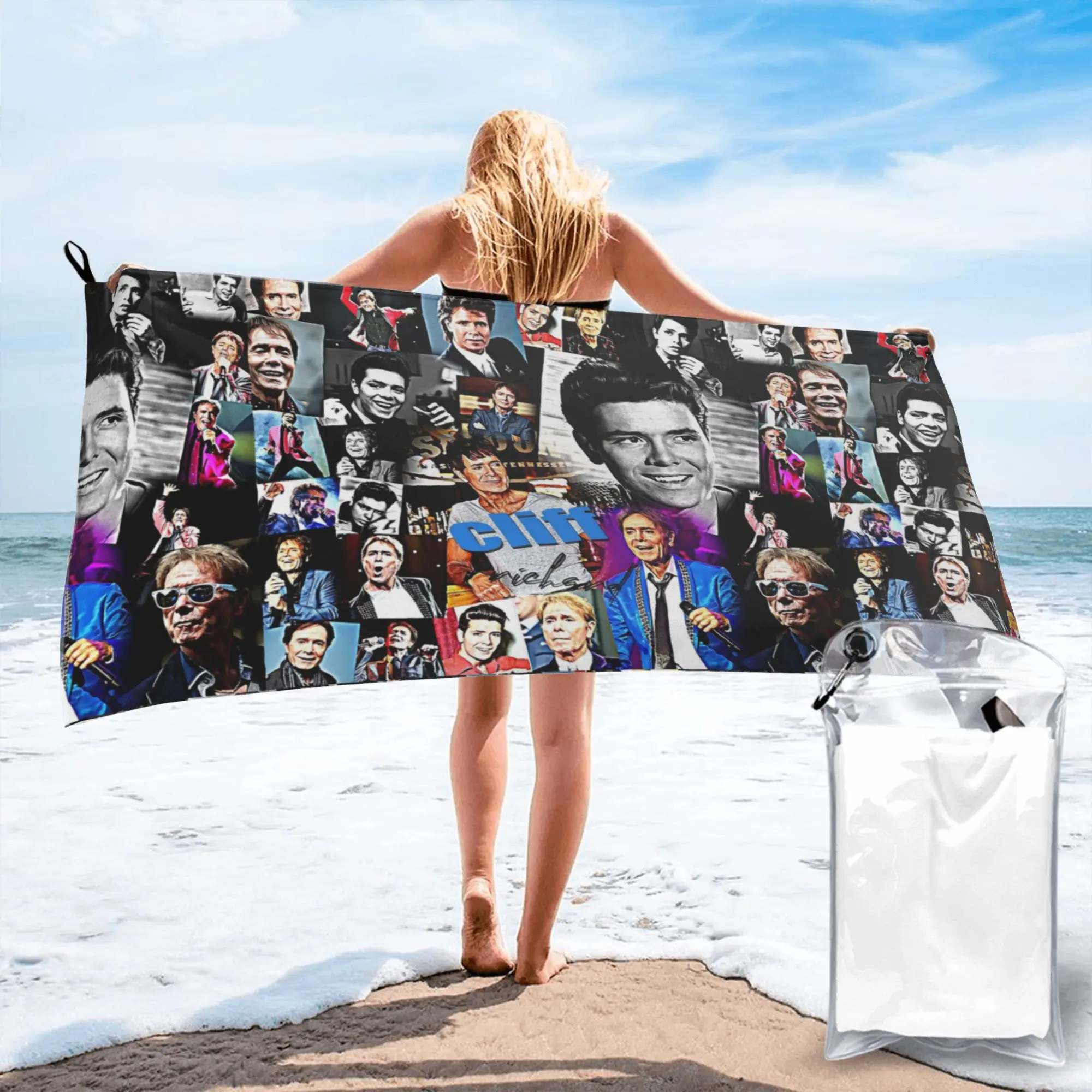 Cliff Richard Beach Towel Soft Microfiber Quick Dry Absorbent Quick Towels For Swimming
