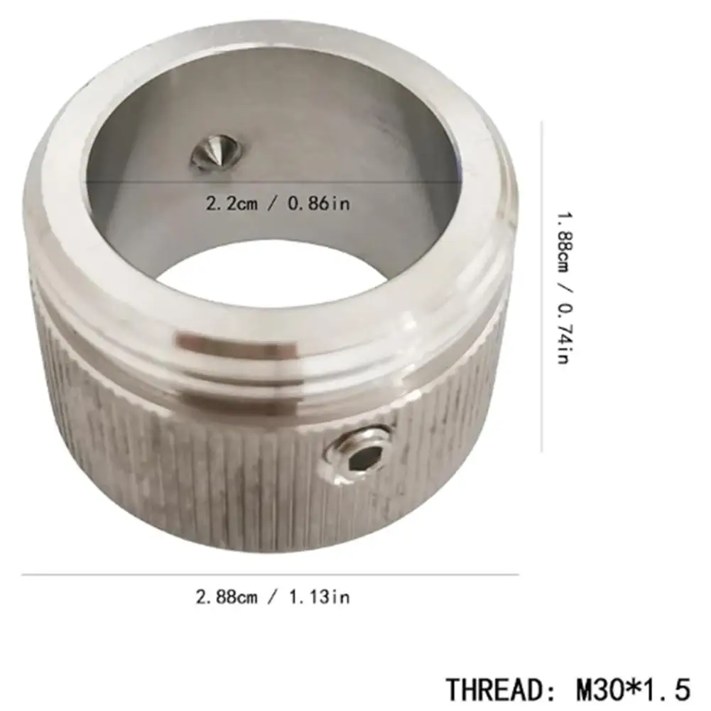 RA Type to M30x1.5 Stainless Steel Radiator Valve Adapter 4 Pack with Hex Wrench for Thermostatic Head Fitting