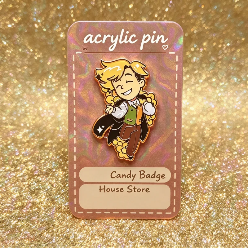 Resident Evil Bryan Heart-Shaped Pin, AuStin Abrams Reboot Movie Fan Art Badge, OshiKAtsu Ita Bag PooKie Pin