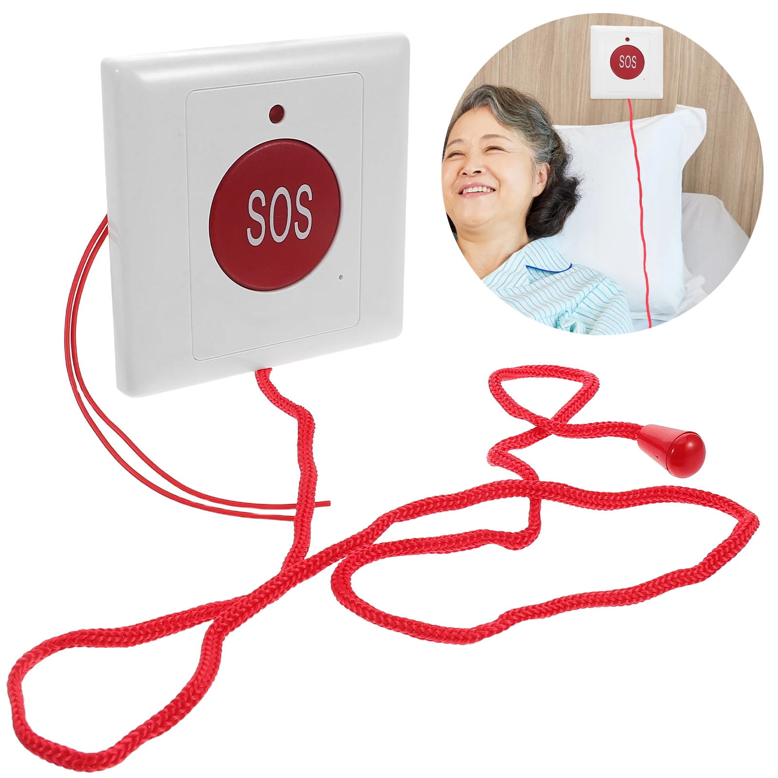 

Emergency Call Button For Elderly Large Easy Press Device Senior Safety Aid Outdoor Home Travel Use Button Assist Tool