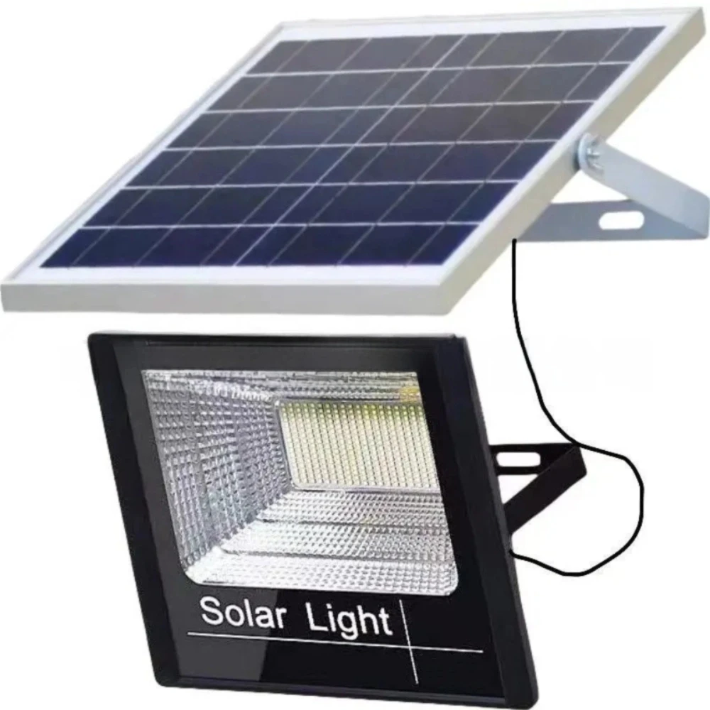 100W LED Solar Light Waterproof with Remote Control Solar Reflector Spotlight High Brightness Intelligent Light Garden Street