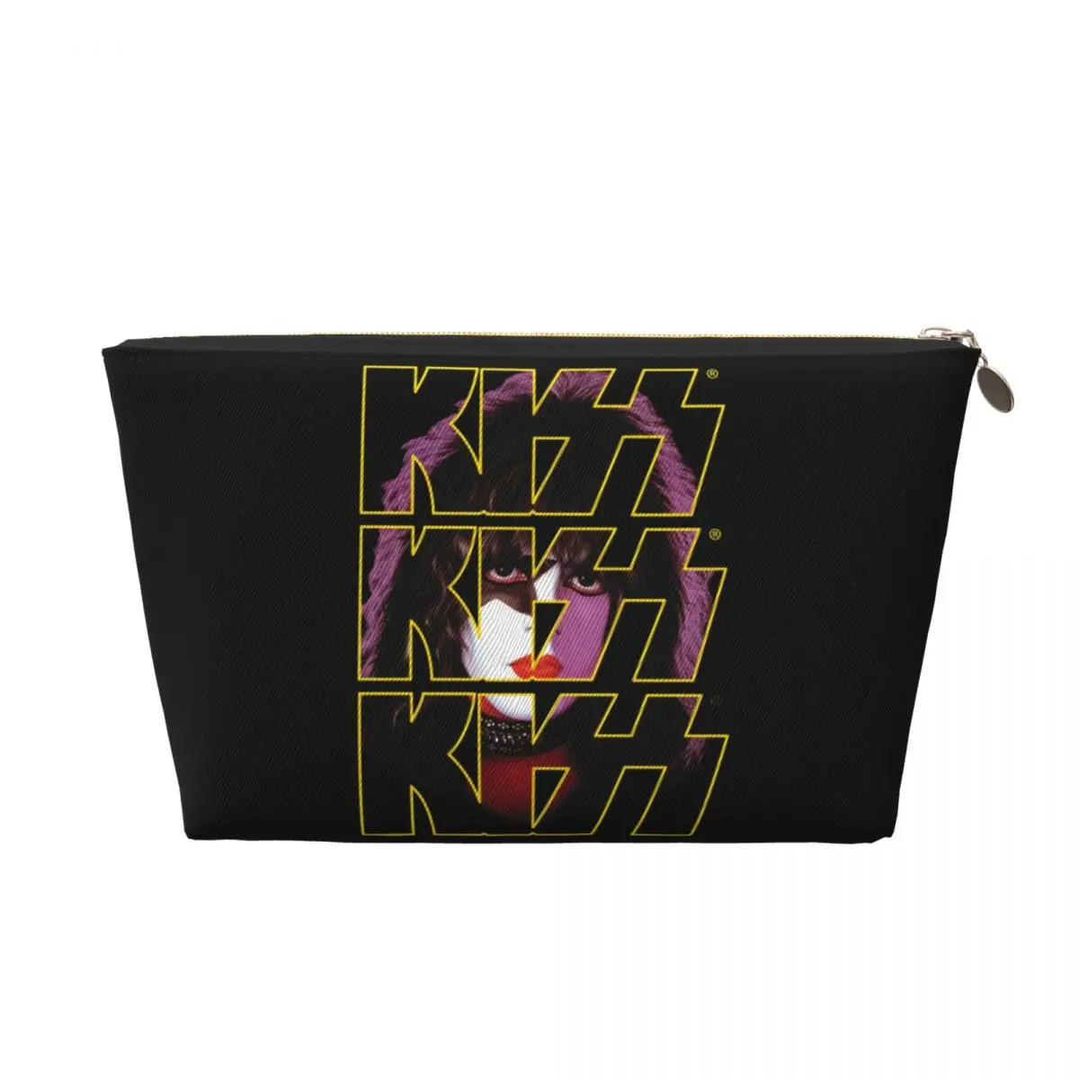 Custom Kiss Rock Metal Band Makeup Bag for Women Travel Cosmetic Organizer Fashion Storage Toiletry Bags