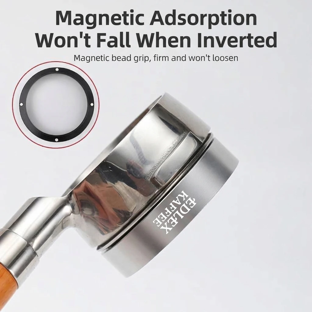 Anillo dosificador de café inteligente de aluminio, embudo magnético de 51 mm, 54 mm, 58 mm, para portafiltro Delonghi Breville, para apretar café espresso.