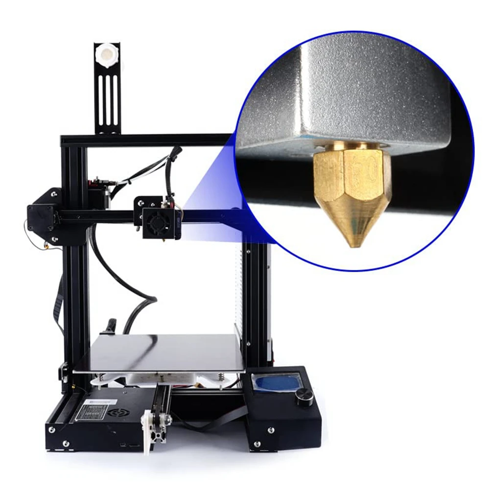 3D Printer Nozzles 0.4MM MK8 3 Nozzles 20 Pcs with 4Pcs Heater Block Silicone Covers,for 3 V2 with 5 Needles