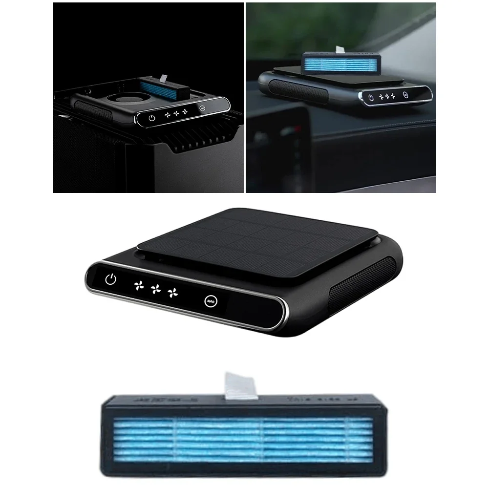 2025 Solar Car Air Purifier with Negative Ion Generator, Aromatherapy & Formaldehyde Removal - Smart Auto Start/Stop