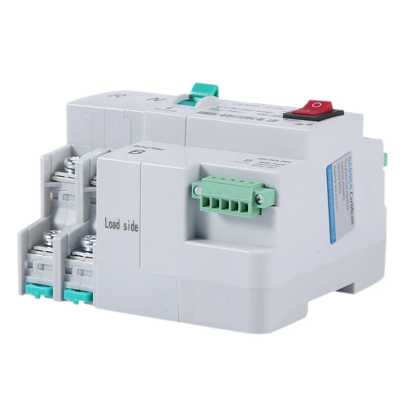 Dual-Power Automatic Transfer Switch 2P 100A Household 35Mm Rail Installation