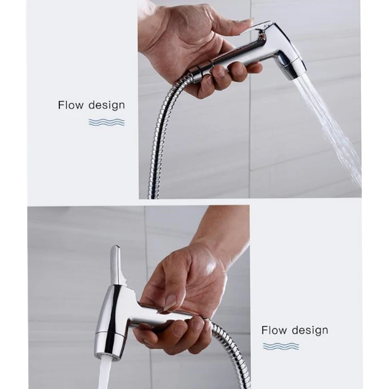 Thermostatic Bidet Mixer Valve Hand Held Spray Shower Set Shattaf Two Functions Bidet Sprayer Bathroom Bidets Jet Tap Douche Kit