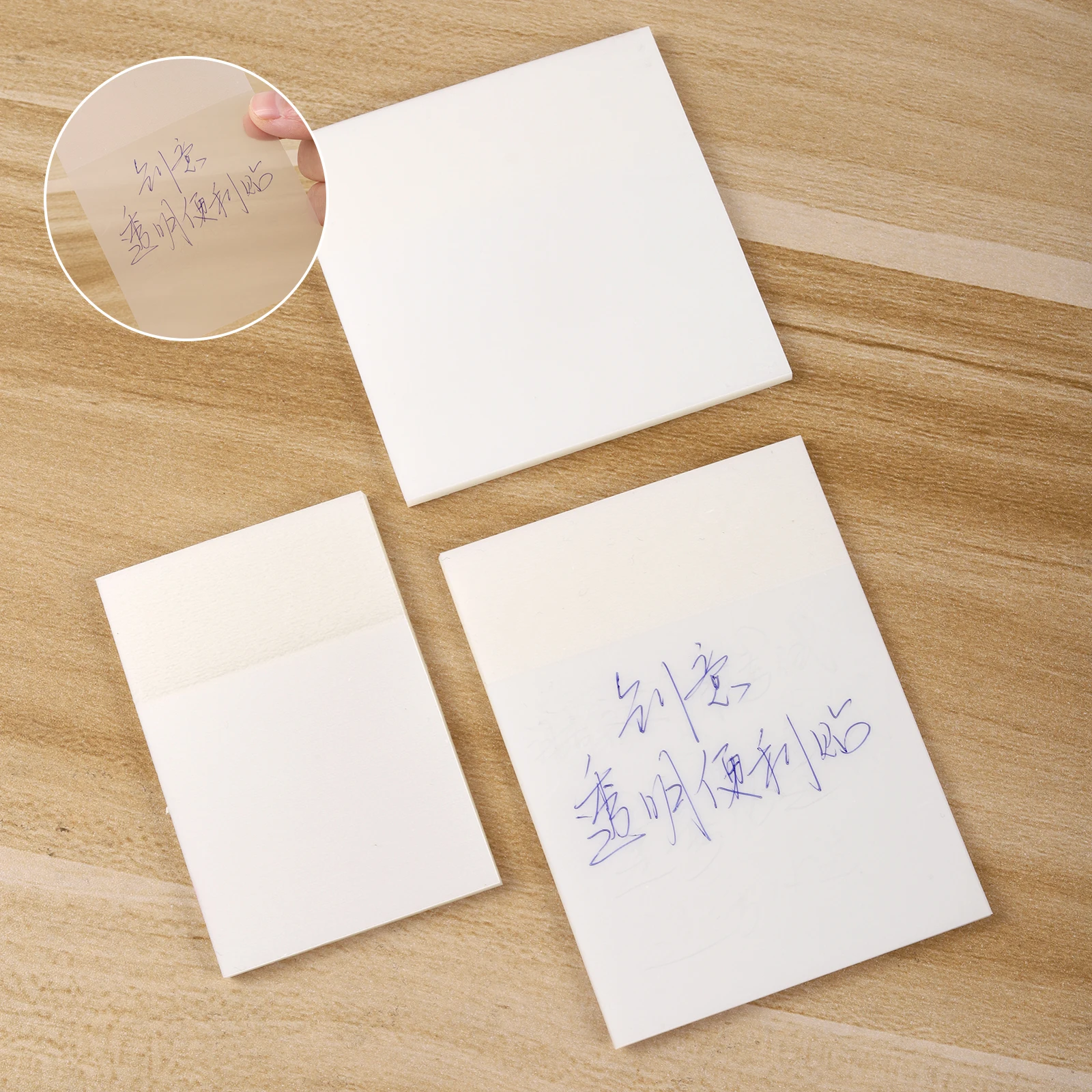 50 Sheets Transparent Sticky Notes Scrapes Stickers Note Pads Posted it Paper Clear Notepad School Stationery Office Supplies