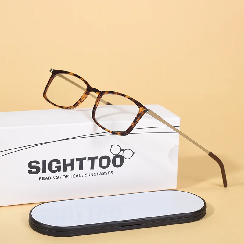 

Anti Blue Reading Glasses for Men Magnetic Case Fashion 2025 Metal Frame High Quality for Small Face Pratable Thin Eyeglasses+2