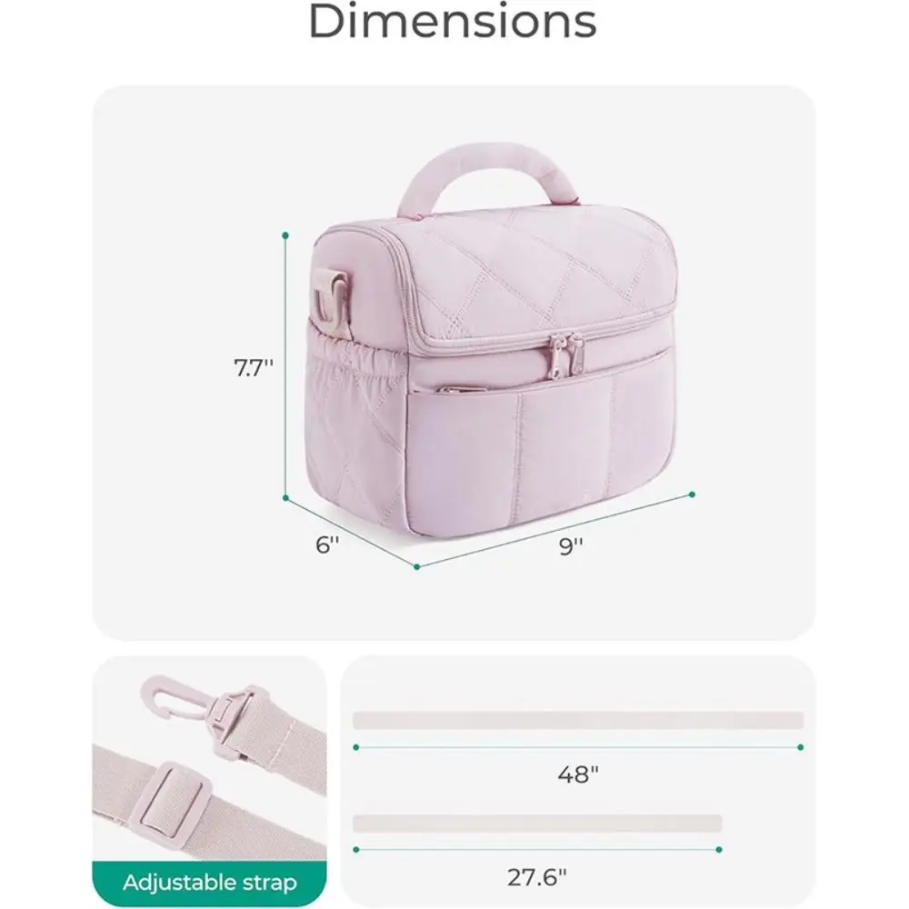 New Nylon Lunch Bag Reusable Leakproof Insulated Bag Multi-functional Insulated Lunch Box Women Tote Bag