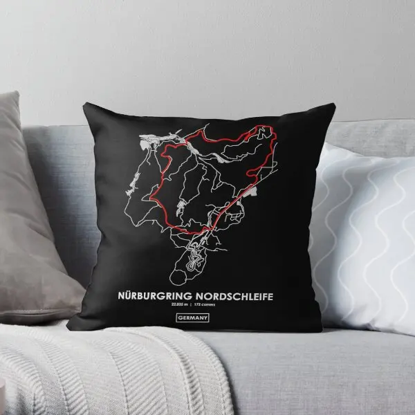 

Nurburgring Nordschleife Germany Track Printing Throw Pillow Cover Bedroom Waist Cushion Case Sofa Pillows not include One Side