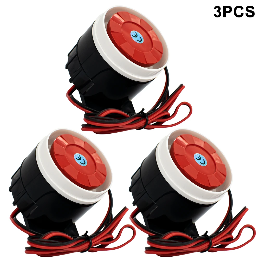 DC 12V 有線ミニホーンサイレンホームセキュリティサウンド警報システム 120dB 盗難防止警報ホーン有線耐久性のある警報ホームセキュリティ