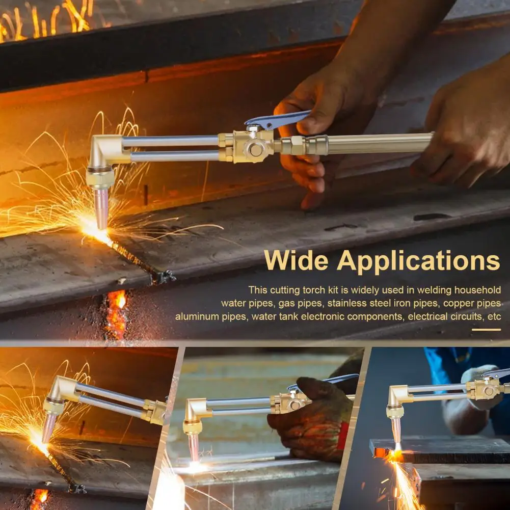 Portable Oxy Acetylene Torch Kit Medium Duty Welding Cutting Outfit Mini Oxygen Gas Melting for Jewelry No Tanks