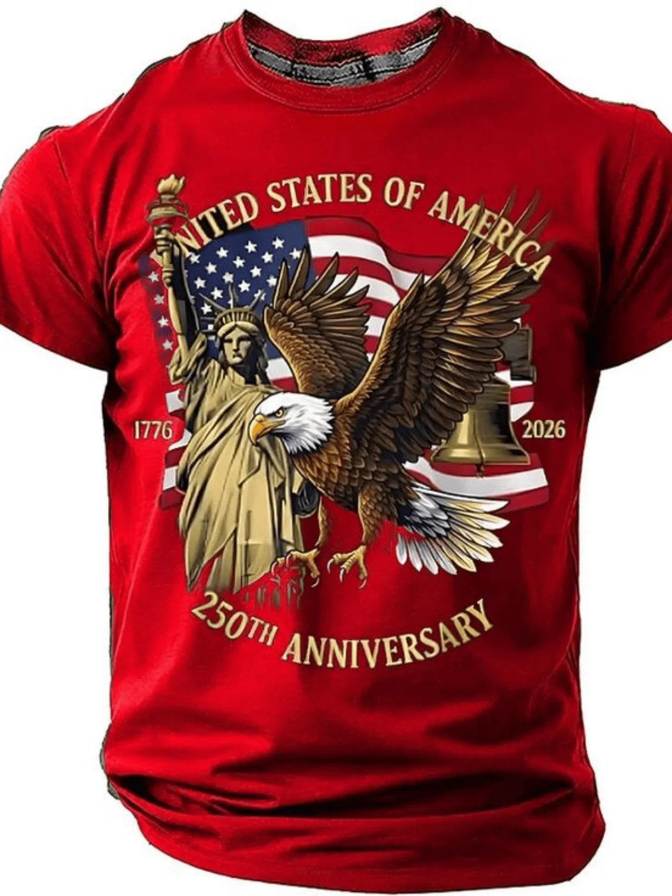 Men's Eagle Print T-shirt Casual Short Sleeve Harajuku Outdoor Pullover O-Neck Top Tees Sportshirt Streetwear Oversized Clothing