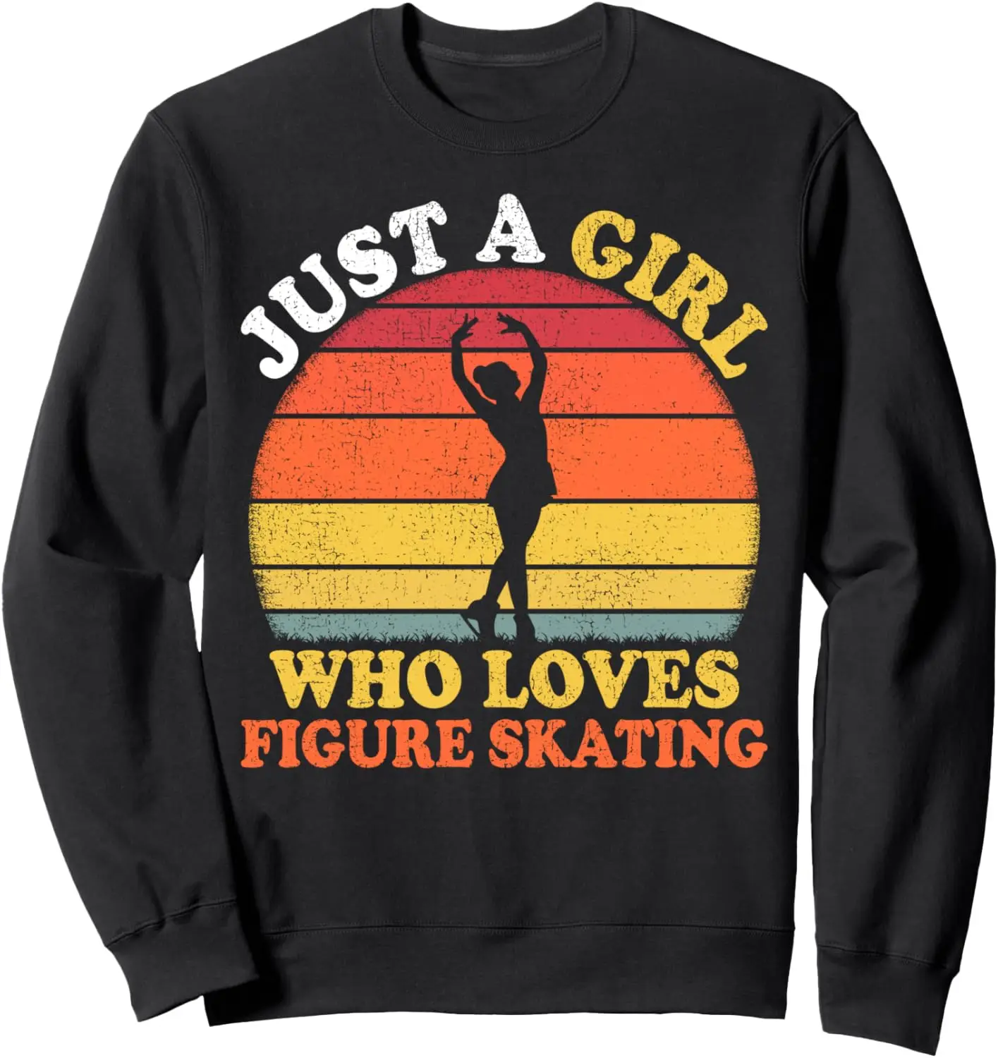 Figure Skating Vintage Just A Girl Who Loves เสื้อสเวตเตอร์สเก็ตลีลา