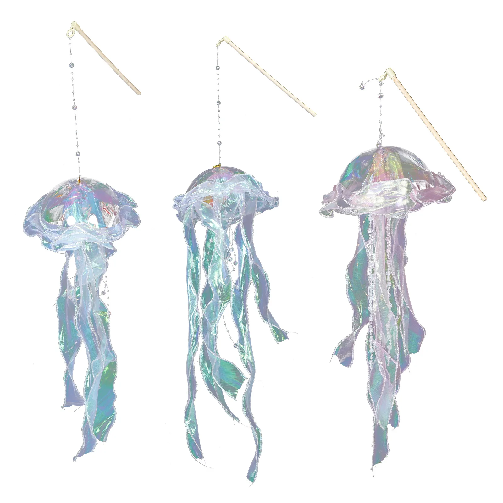 Luce notturna decorativa portatile con lanterna medusa da 3 pezzi per la decorazione della festa della lampada a lanterna sospesa della camera da letto