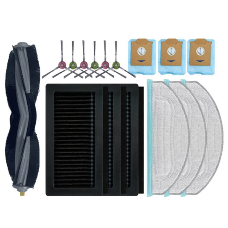 SANQ 1 مجموعة فرشاة دوارة فرشاة جانبية خرقة تصفية كيس لجميع الغبار ل Ecovacs Yeedi CC مكانس كهربائية للكنس استبدال أجزاء المواد الاستهلاكية