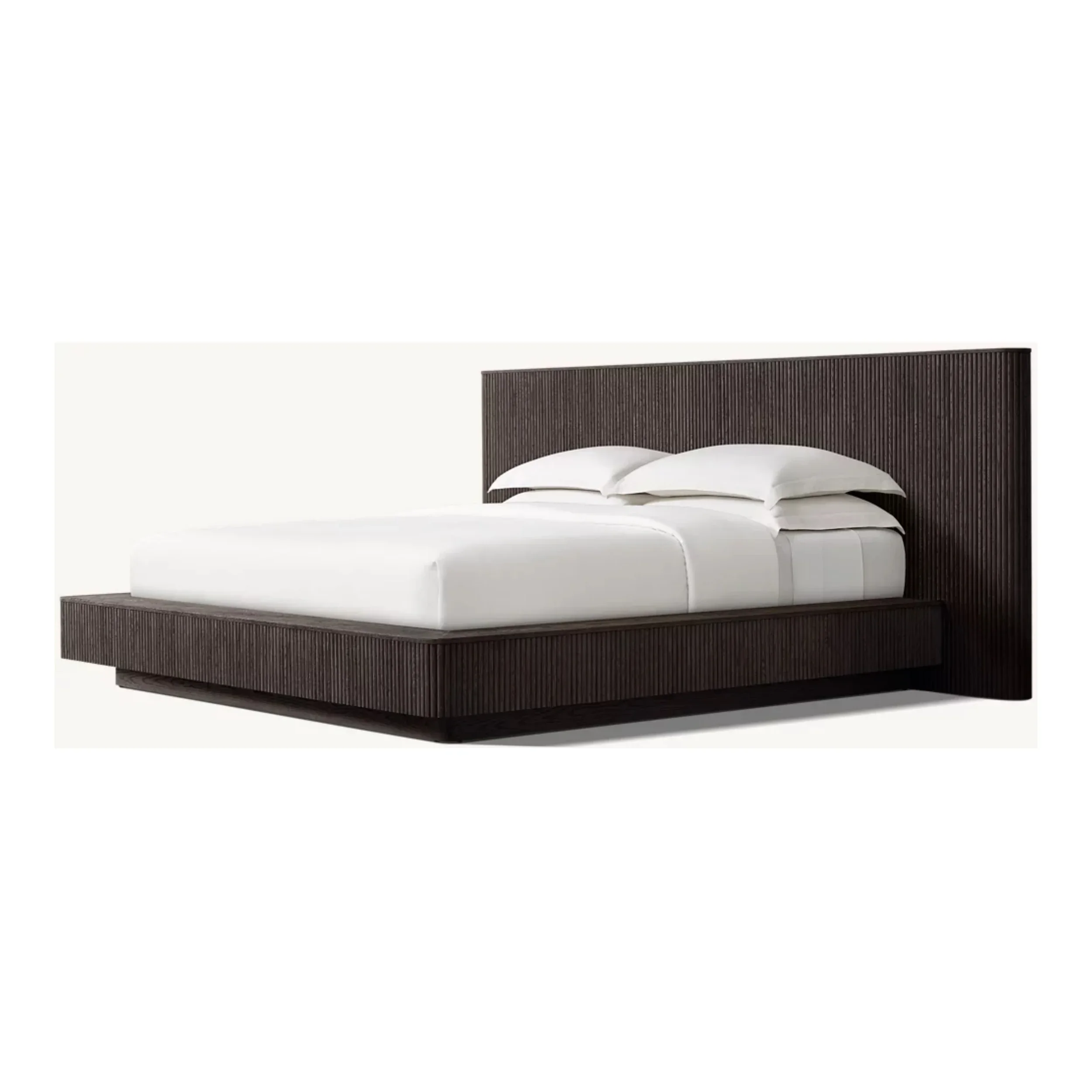 

Midcentury Fashion European Oak Soft Bed Solid Wooden Bed With Custom Size