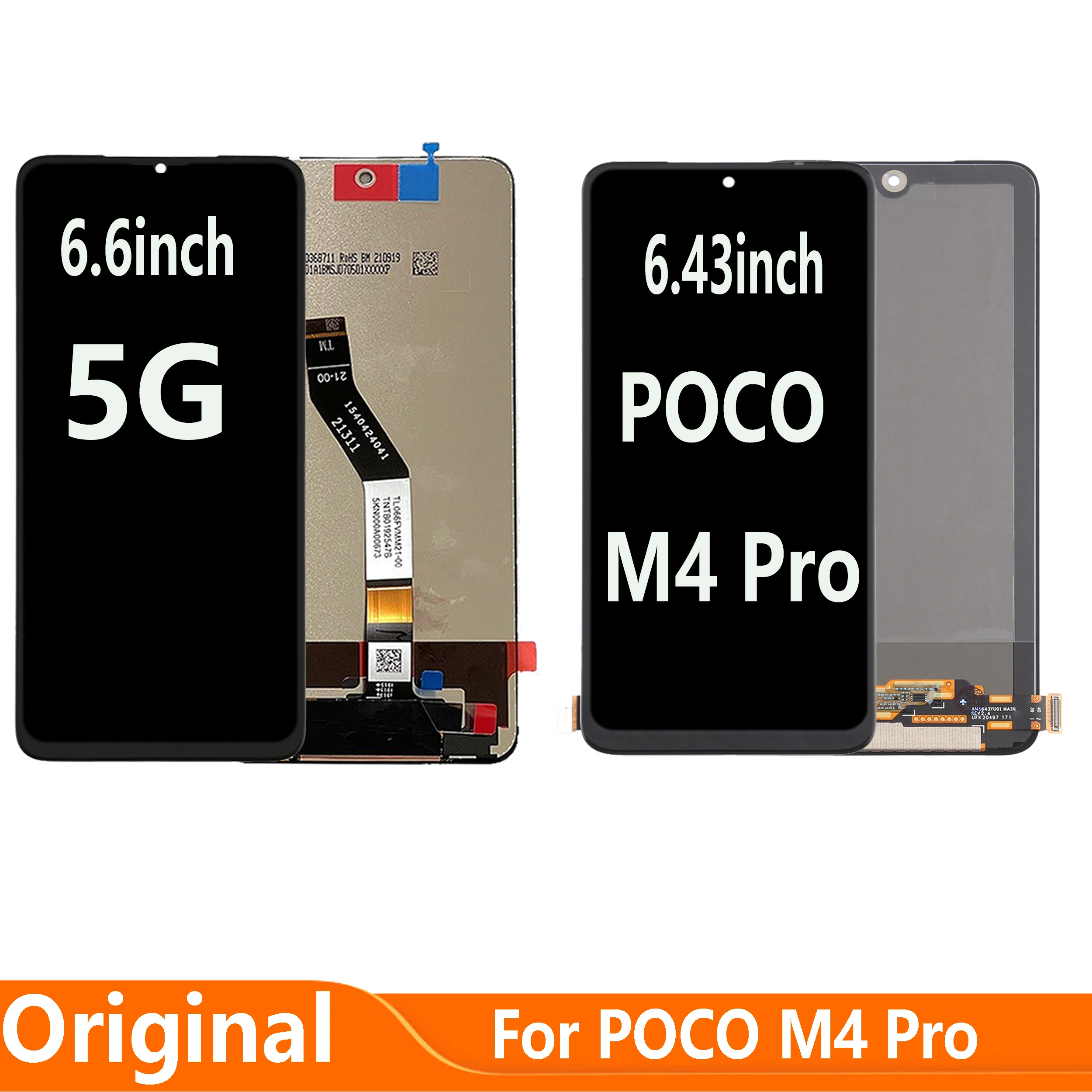 

For POCO M4 Pro 21091116AG MZB0BGVIN MZB0B5VIN 2201117PI 2201117PG LCD Display Touch Screen Digitizer Assembly