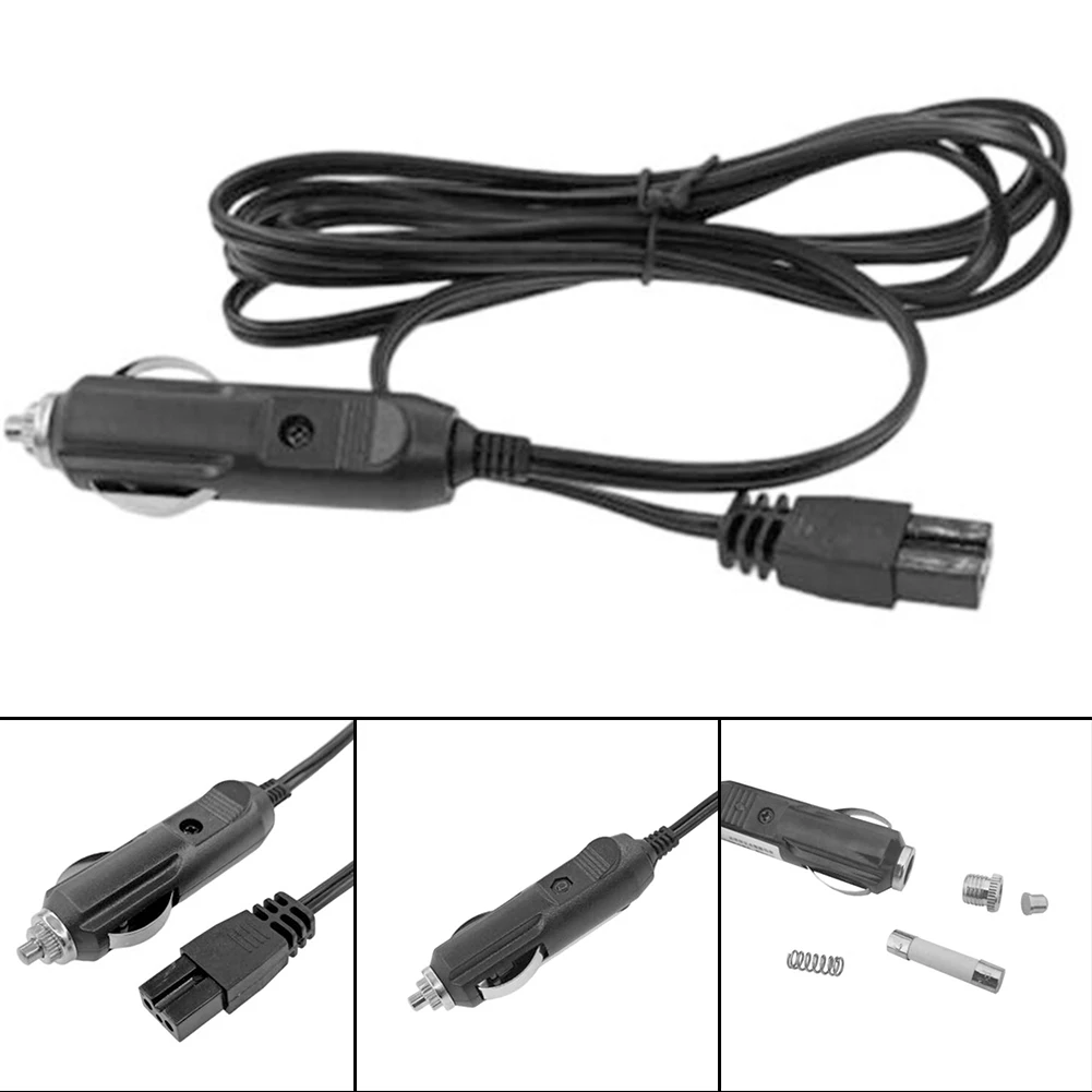 1.8m DC 12V Lead Cable Plug Wire 2 Pin Charger For Car Cooler Cool Box Mini Fridge Car Refrigerator Cigarette Lighter Power Cord