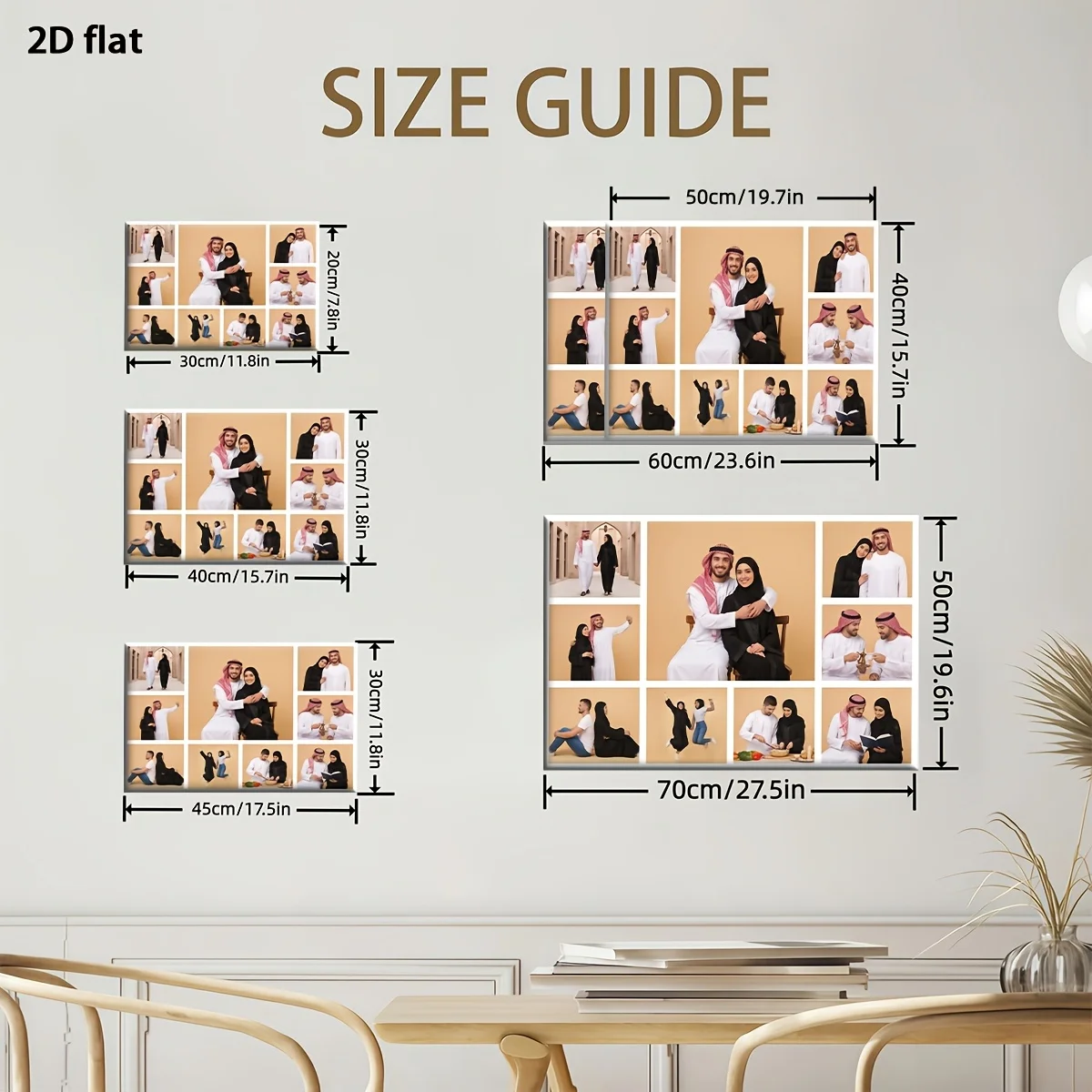 Custom 9‑Grid Photo Collage Wall Art, Upload Your 9 Photos Personalized Canvas Print, Multi Picture Memory Poster, Unframed